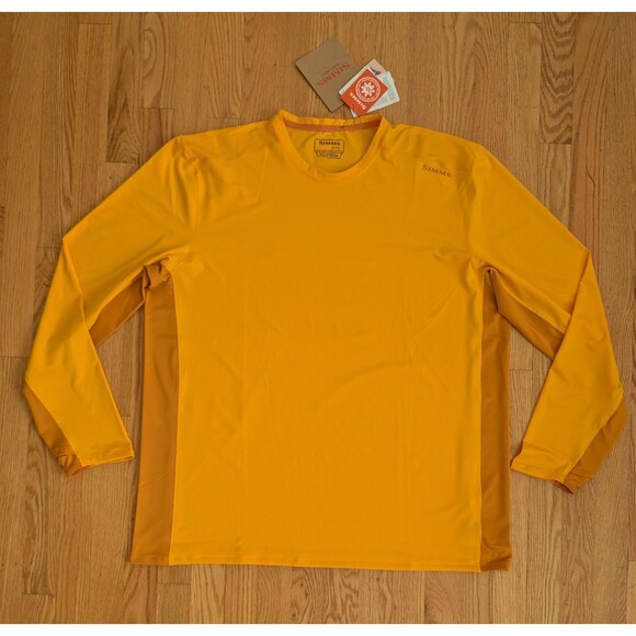 Simms Solarflex Crew Sunrise/Sun Glow Anti-Odor Stain Resistant Men's XL NWT - Picture 1 of 10